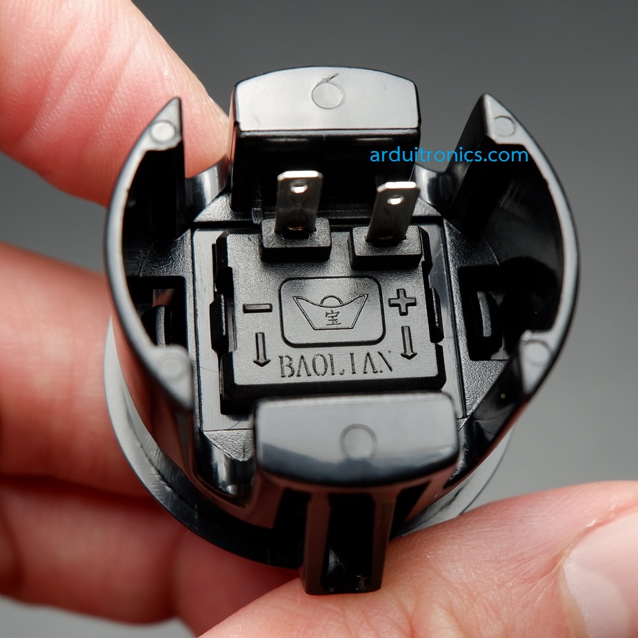 Arcade Button Black (สีดำ แบบฐานสูง) ปุ่มกดตู้เกม สวิตช์ปุ่มกดติดปล่อยดับ สีดำ