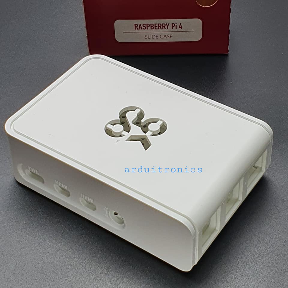 Official Case for Raspberry Pi 4ฺB White - แบบฝาเลื่อน (สีขาว)