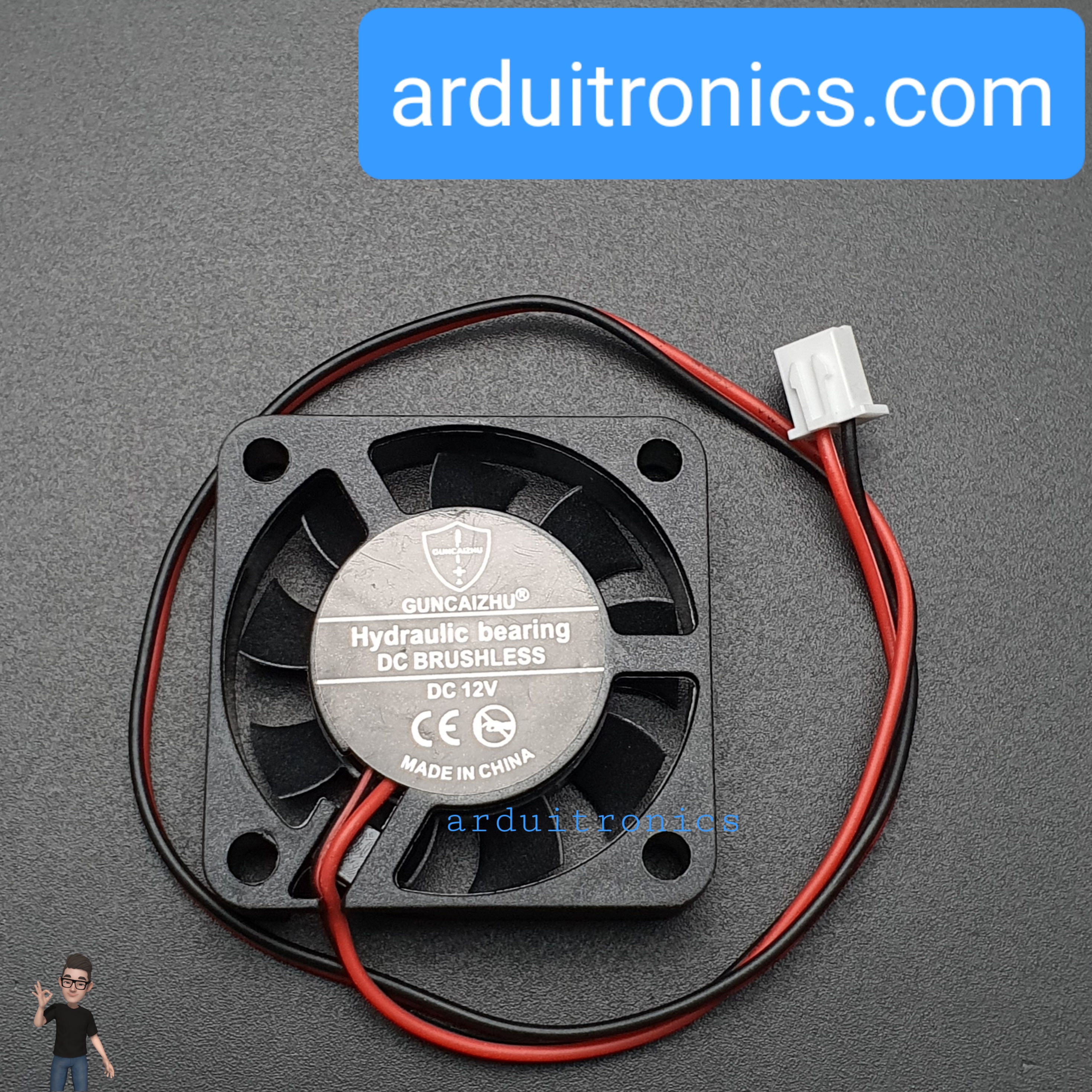 Cooling Fan พัดลมระบายความร้อน 12V ขนาด 4x4cm สายไฟ 2 เส้น