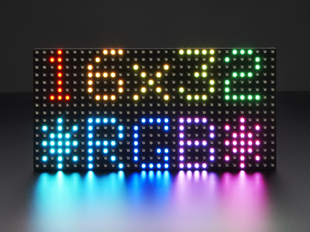 Medium 16x32 RGB LED Matrix Panel - 6mm Pitch (Adafruit) - Arduino ...
