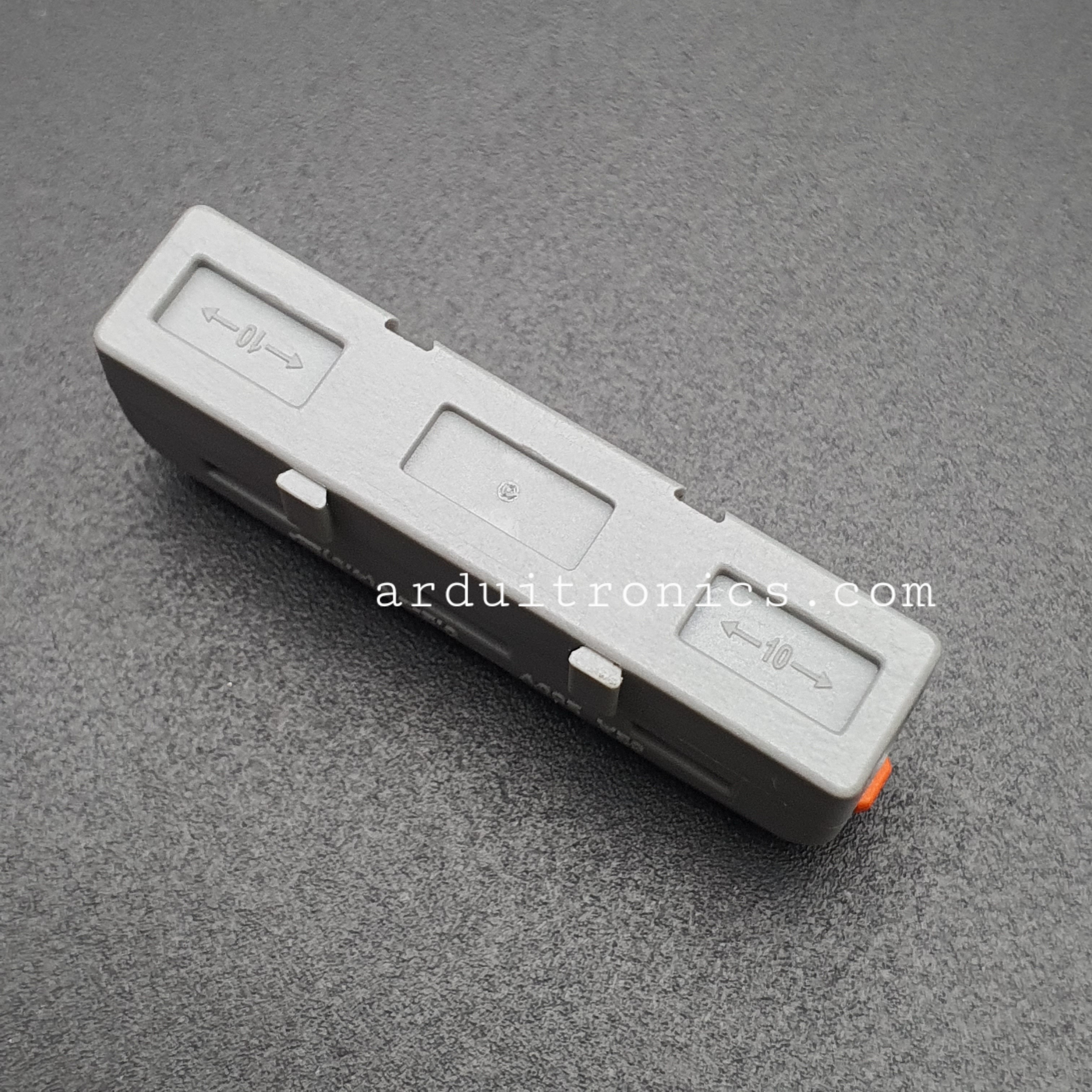 Terminal ต่อสายไฟแบบเร็ว 2 ช่อง (1 in - 1 out) Wire Connector Quick Terminal 0.2-4mm Square Splitter รุ่น DF-2-Y สีส้ม