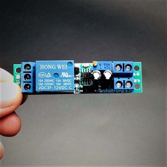 รีเลย์ หน่วงเวลา เปิด 12V Time Delay Relay Module 1-25 วินาที Fixed DC 12V (PCB เขียว)