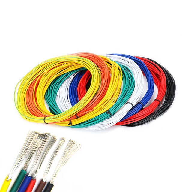 [ชุด 8 สี] สายไฟอ่อนใส้เต็ม 24AWG UL1007 ยาว 10 เมตร (แดง ดำ เหลือง น้ำเงิน เขียว ขาว ส้ม ม่วง)