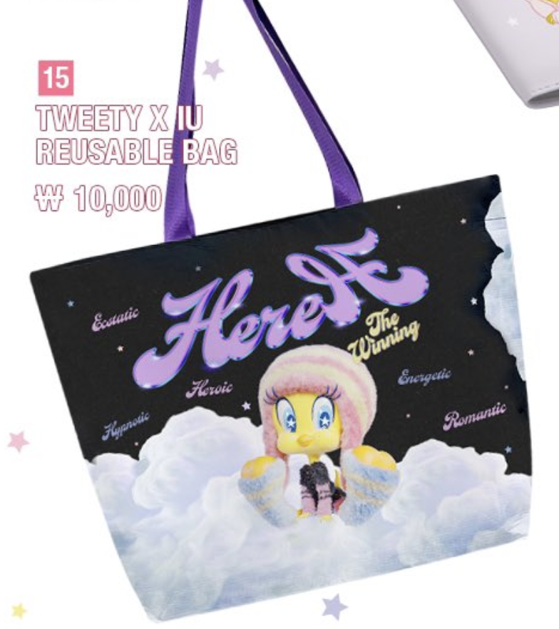 IU - 2024 IU HEREH WORLD TOUR CONCERT ENCORE : THE WINNING] MD -Tweety x IU Reusable Bag