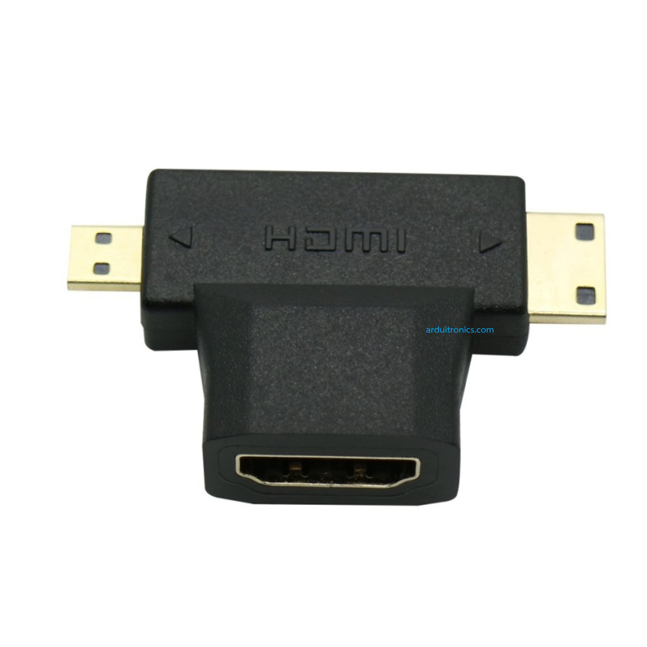 Micro/Mini HDMI Male to HDMI Female Adapter (3-in-1 Combo)