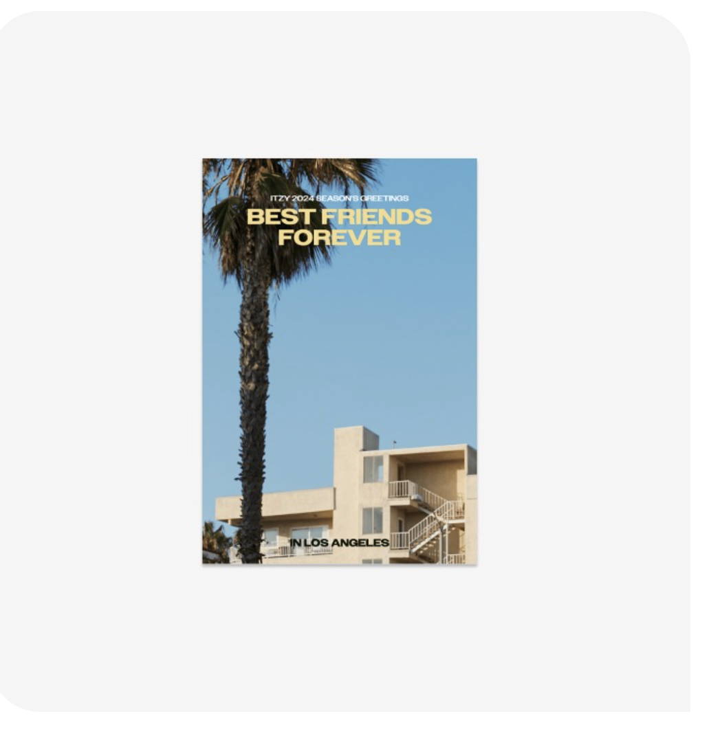 ITZY - 2024 SEASON'S GREETINGS [Best Friends Forever] - -ของสะสม itzy Postcard book