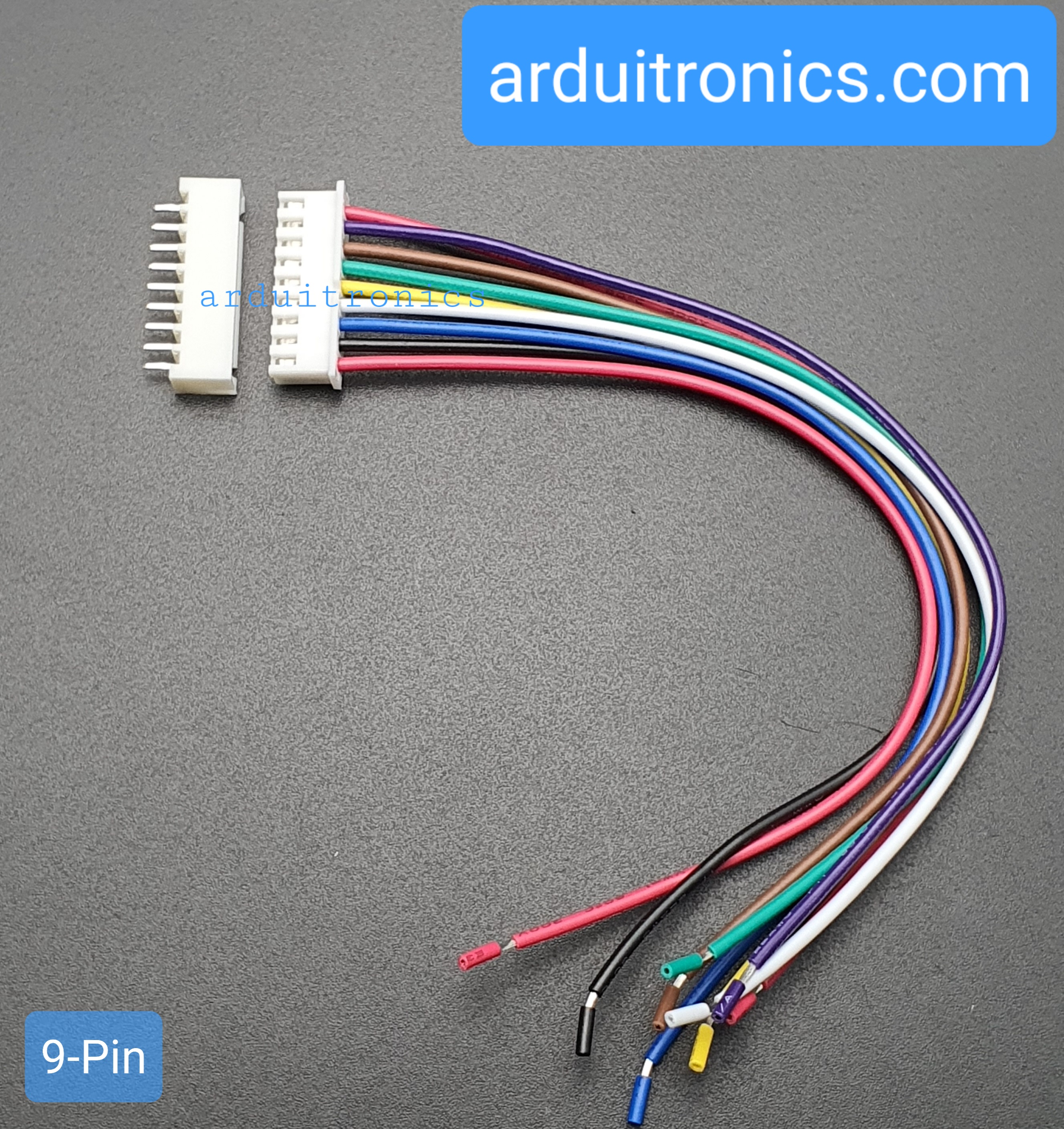 สาย XH2.54 Male Head 9P with Wire + Straight Pin Terminal