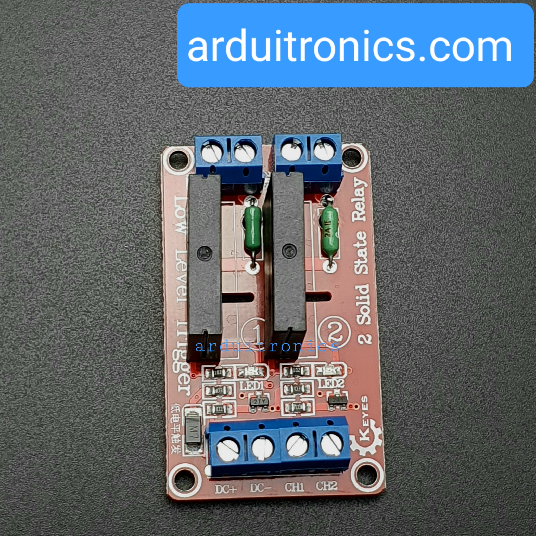 Keyes 2 Channel Solid State Relay Module (SSR) Red PCB - 5V