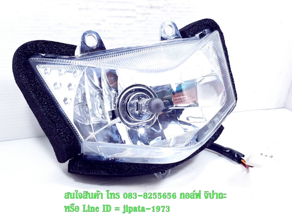 (KSR) ชุดโคมไฟหน้าพร้อมหลอดไฟและขั้วไฟหน้า Kawasaki New KSR,D Tracker 250 แท้