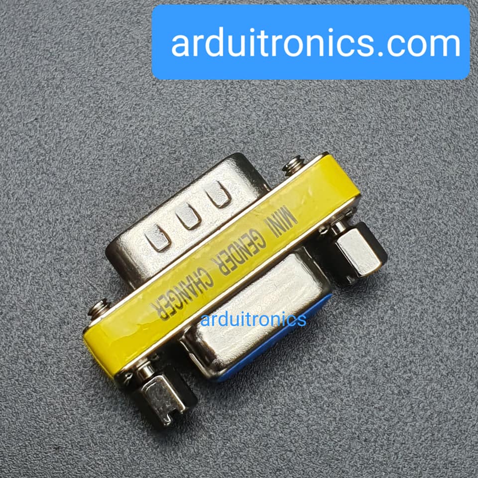 RS232 9 Pin Com Port DB9 Adapter Head Female To Male (DB9 เฉพาะหัว ตัวเมีย - ตัวผู้) จำนวน 1 ตัว (ข้างหน้าฝั่งหัวตัวผู้ ข้างหลังฝั่งหัวตัวเมีย)