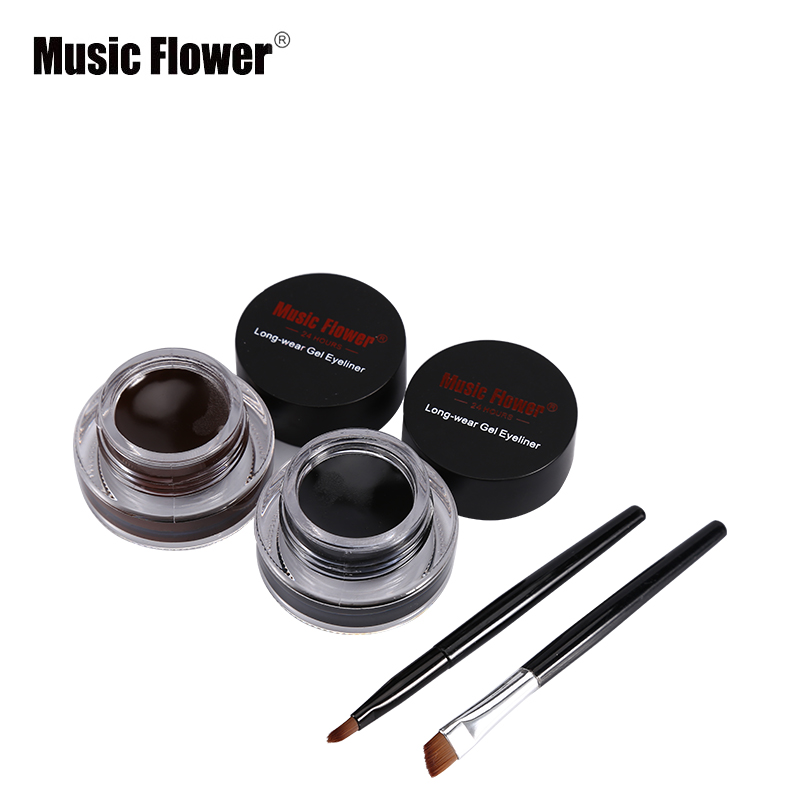 Music flower 24H Lasting Waterproof Eyebrow and Eyeliner Cream มิวสิคฟลาวเวอร์ เขียนคิ้ว + มาสคาร่า กันน้ำ 24 ชม.