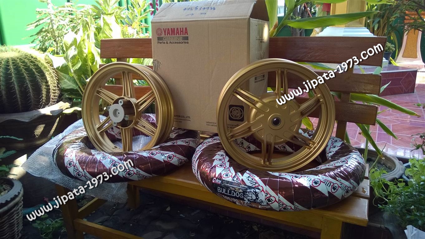 ชุดโปรโมชั่น วันสงกรานต์ ชุดล้อแม็กแท้พร้อมยาง Yamaha Fino,Mio ขอบ 12 นิ้ว