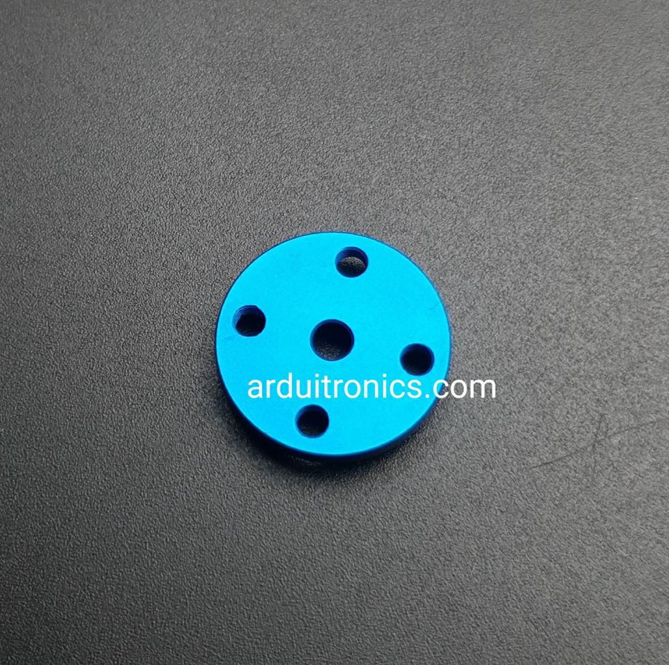 25T (สีน้ำเงิน) Aluminum Round Servo Mount + Screws (MG995, MG996R, S3003, TR213)