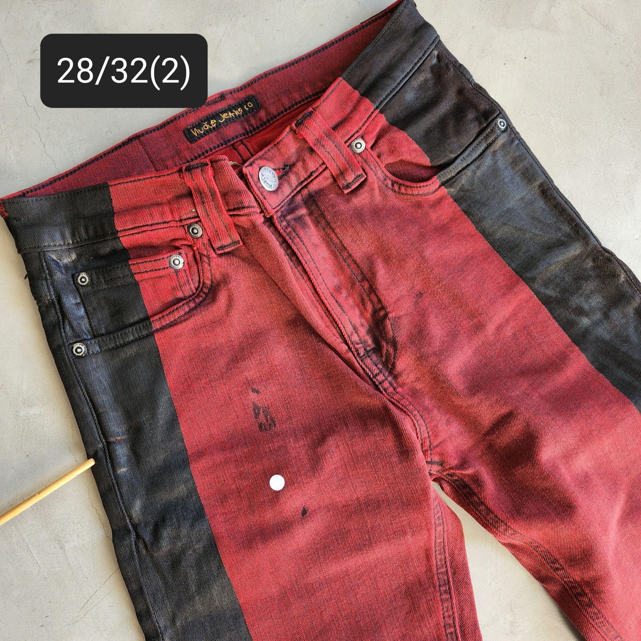 [DEFECT] High Kai Org. Black Stripe ยีนส์สกินนี่เอวสูง Nudie Jeans ของแท้ 100%
