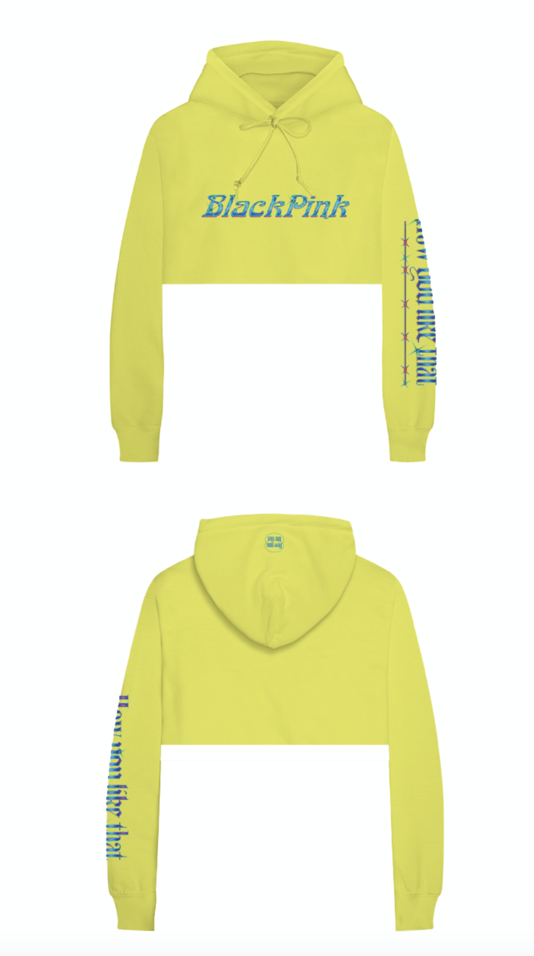 BLACKPINK - [H.Y.L.T] BLACKPINK CROPPED HOODIE - LEMON