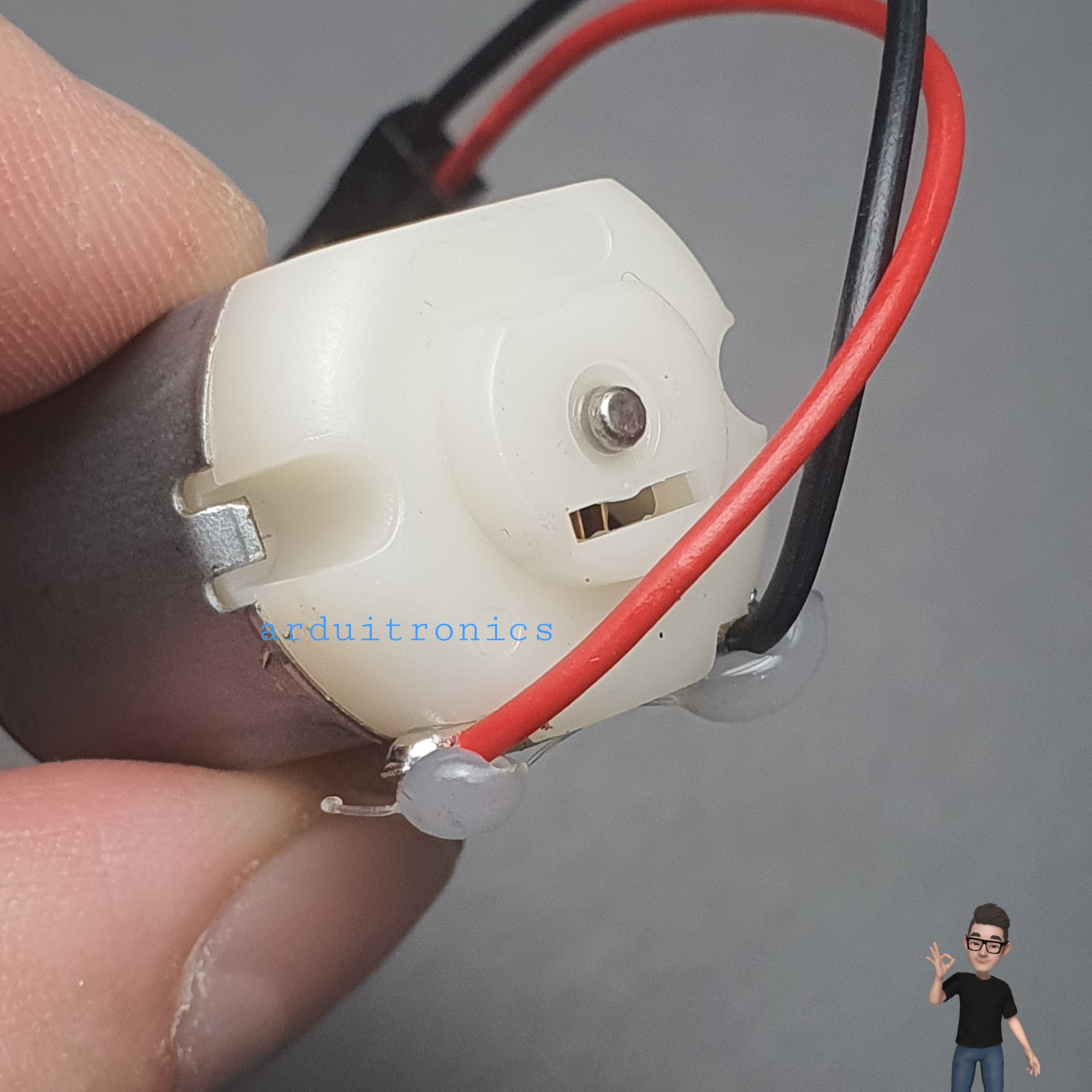 DC Motor 1-6 Volt มาพร้อมสายไฟ (หัว female + สายต่อขยาย) for DIY Projects