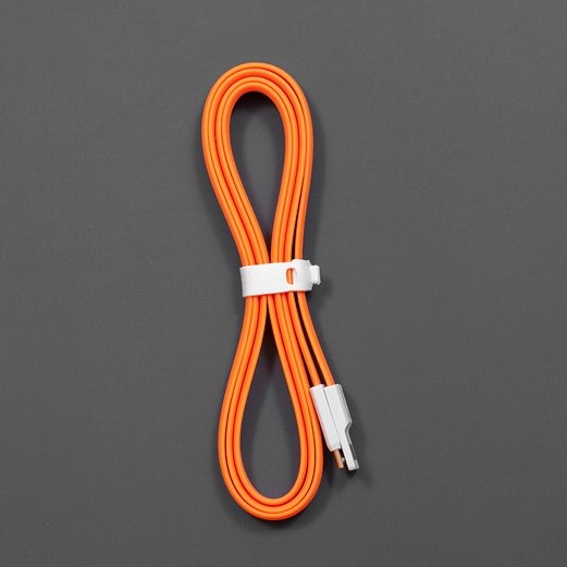 Flat Noodle Micro USB Cable 1.2m (แท้จาก DFRobot) สาย micro USB คุณภาพสูง สายแบน สีส้ม