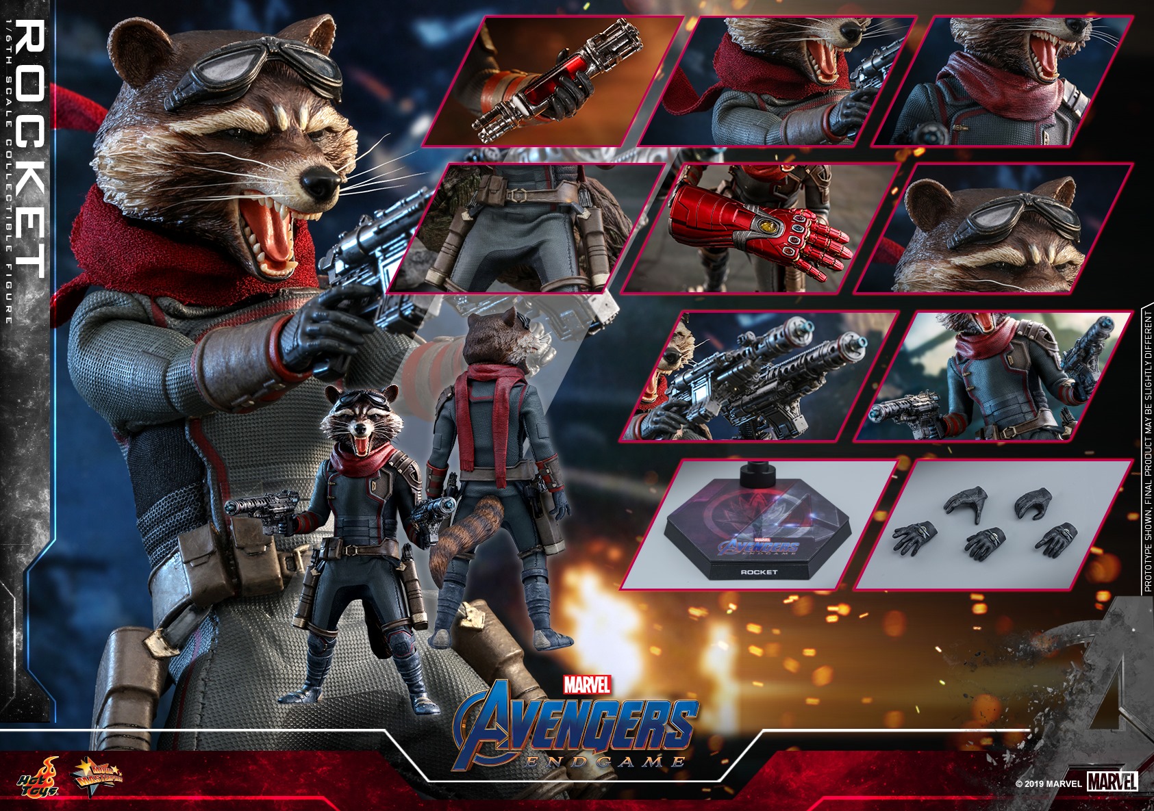 "Pre-Order" Hot Toys Avengers: Endgame - 1/6th scale Rocket Collectible Figure