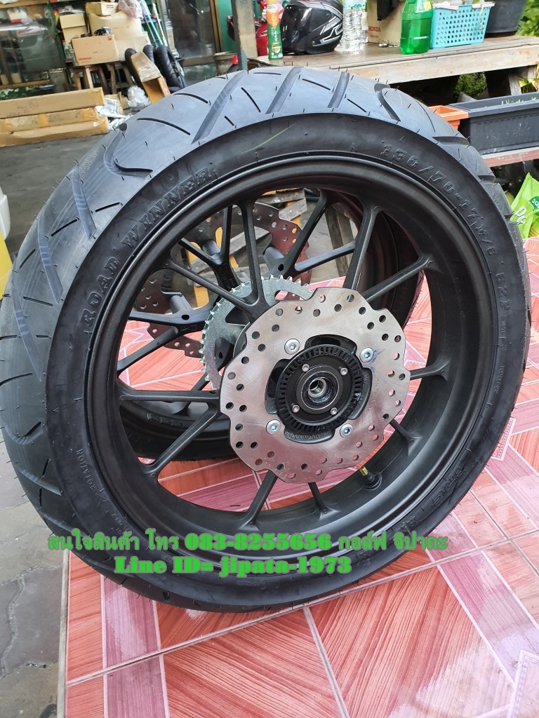(CBR 150 i) ชุดวงล้อแม็กหน้า-หลัง พร้อมยาง Hond CBR 150 i ปี 2019 แท้ (สินค้าตำหนิ)