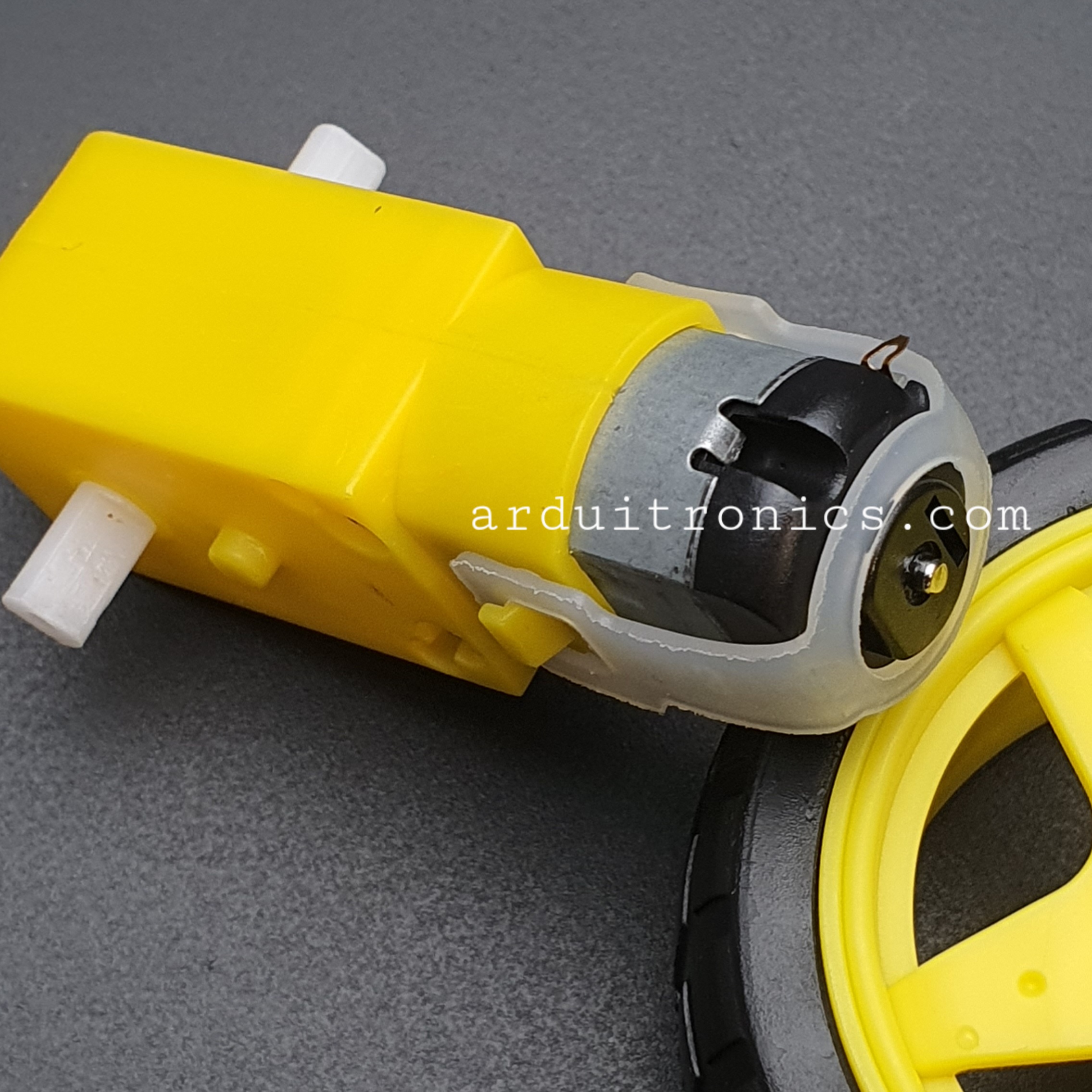 Gear Motor with Wheel Tire มอเตอร์แกนคู่พร้อมล้อ (อัตราทด 1:48)