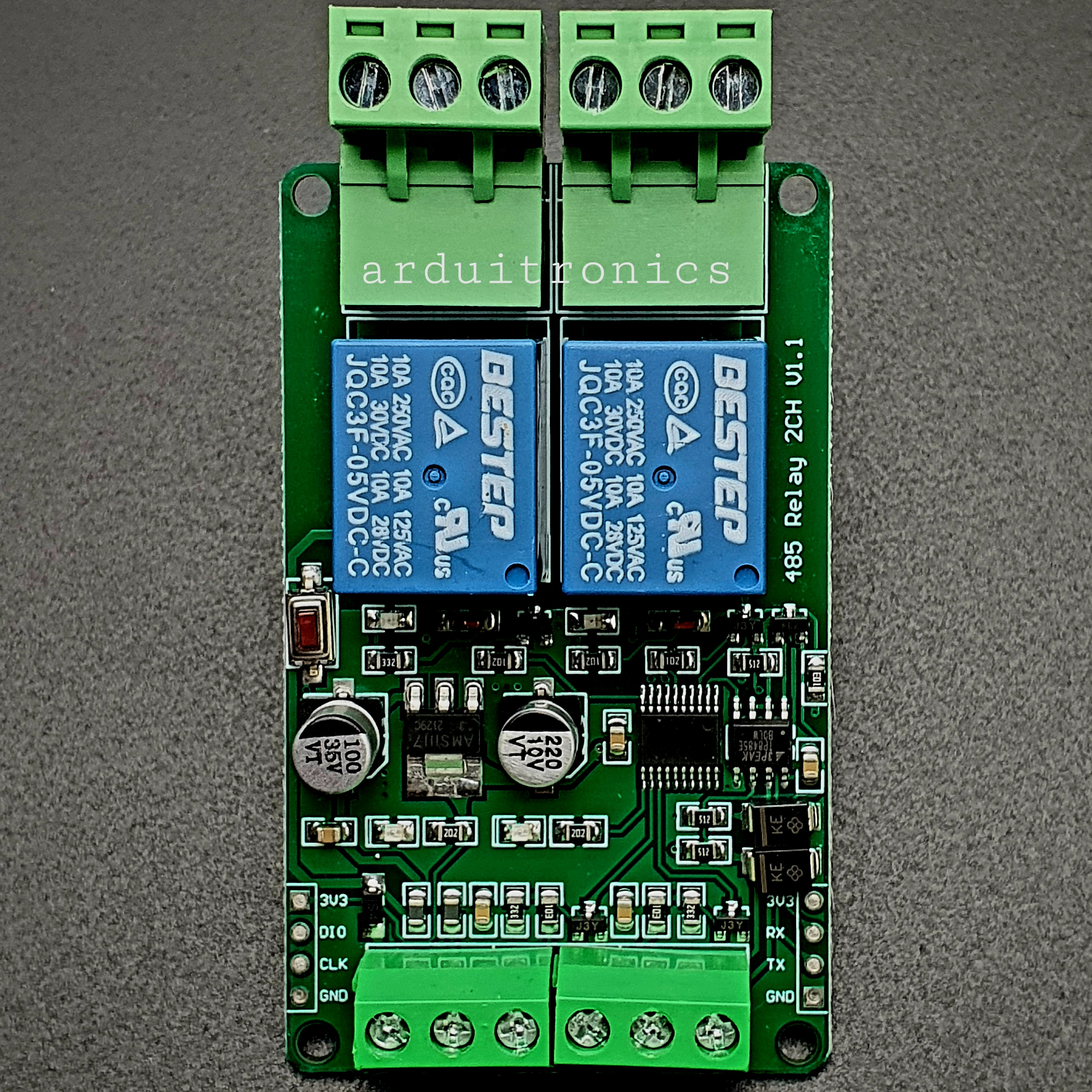 Modbus - RTU 2 Channel Relay Module RS485/TTL (5V)
