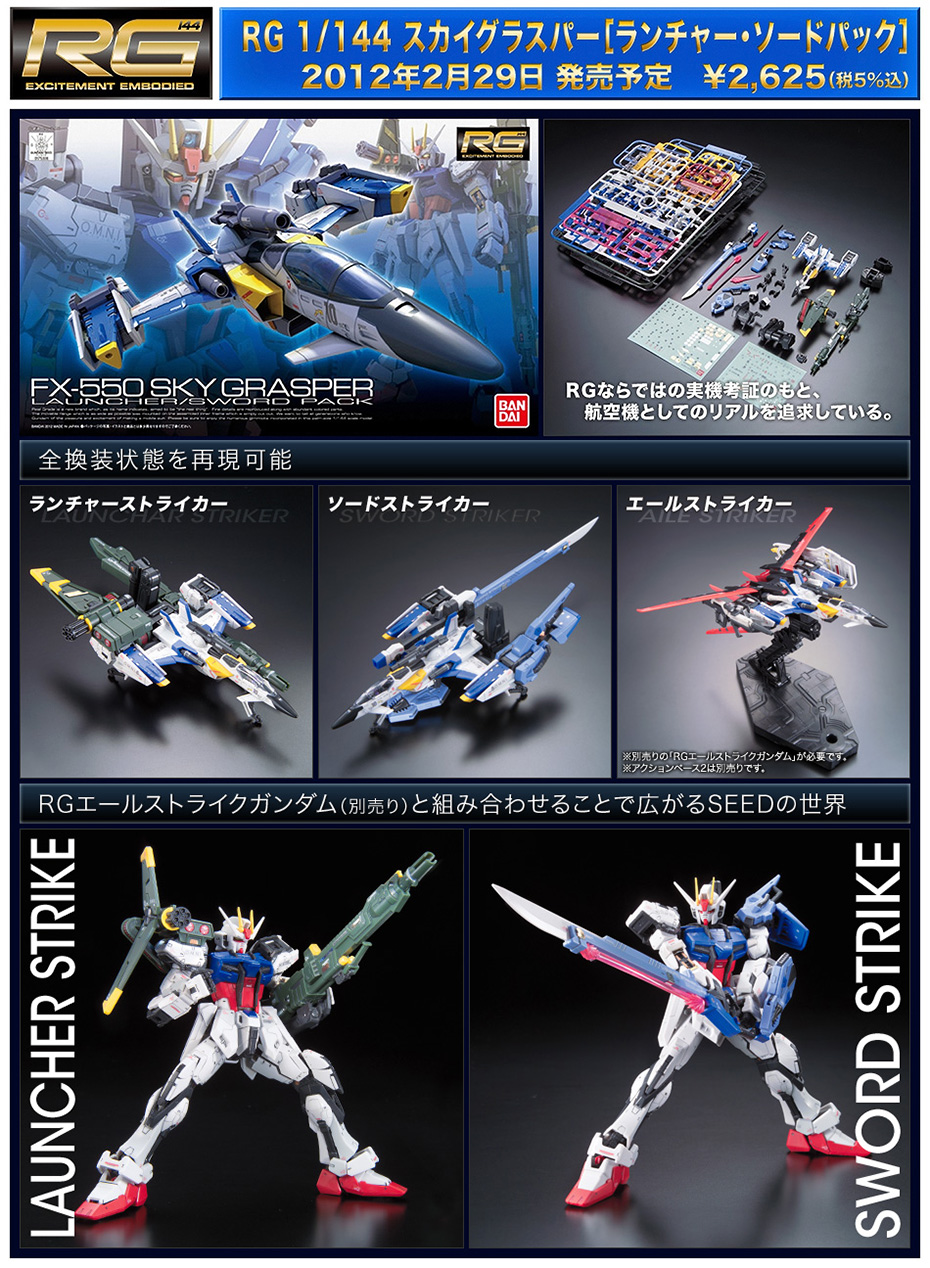 RG 1/144 FX550 Skygrasper Launcher / Sword Pack