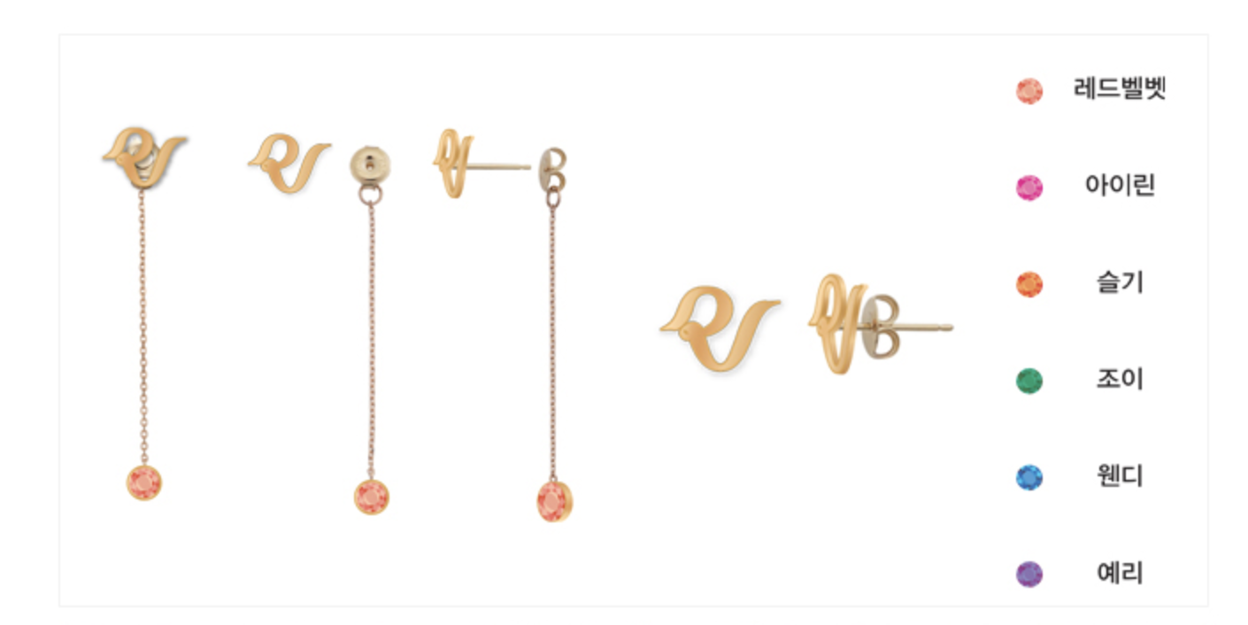 Red Velvet - ของหน้าคอน Red Velvet 2nd concert 'Redmare' Official Goods - Earring ระบุชื่อ