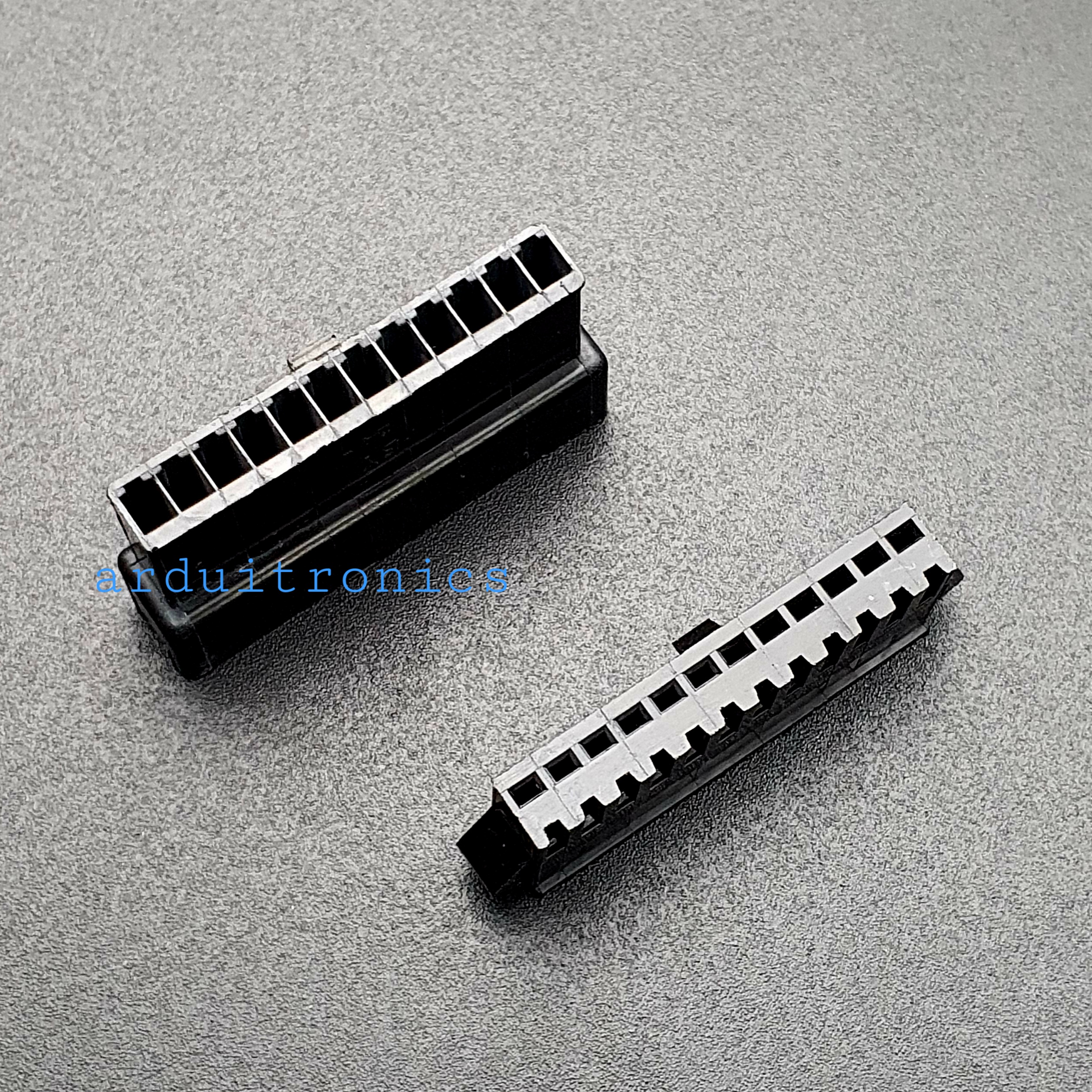 2.54mm 12 Pin Black Plastic Male Female JST-SM Housing Crimp Terminal Connector