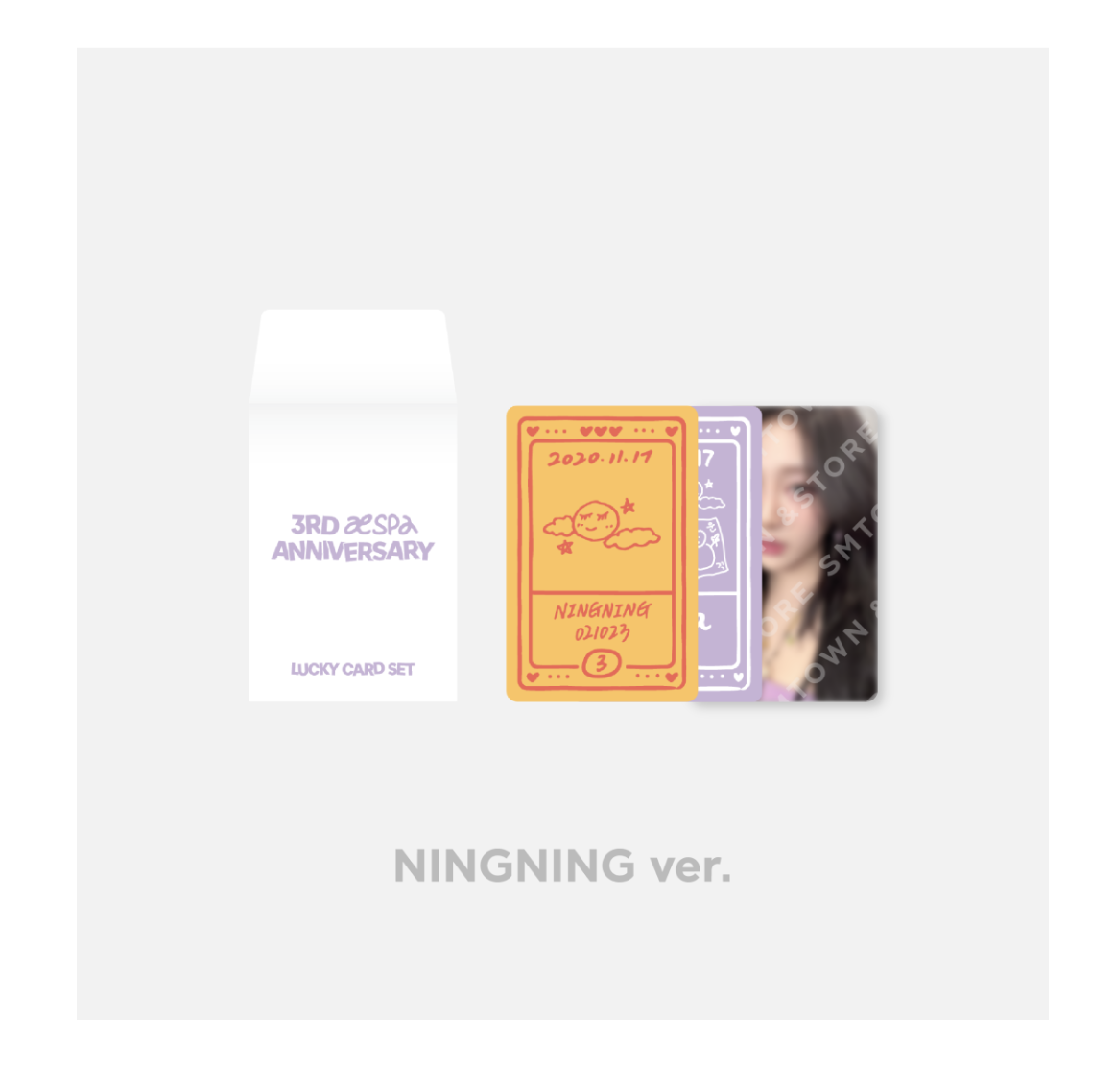 aespa -aespa Debut 3rd Anniversary MD -Lucky Card set แบบ ningning