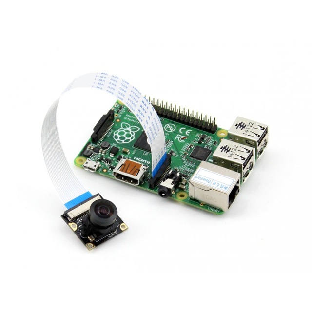 Raspberry Pi Wide-Angle Fish Eye (160 Degree) Camera Module with Cable