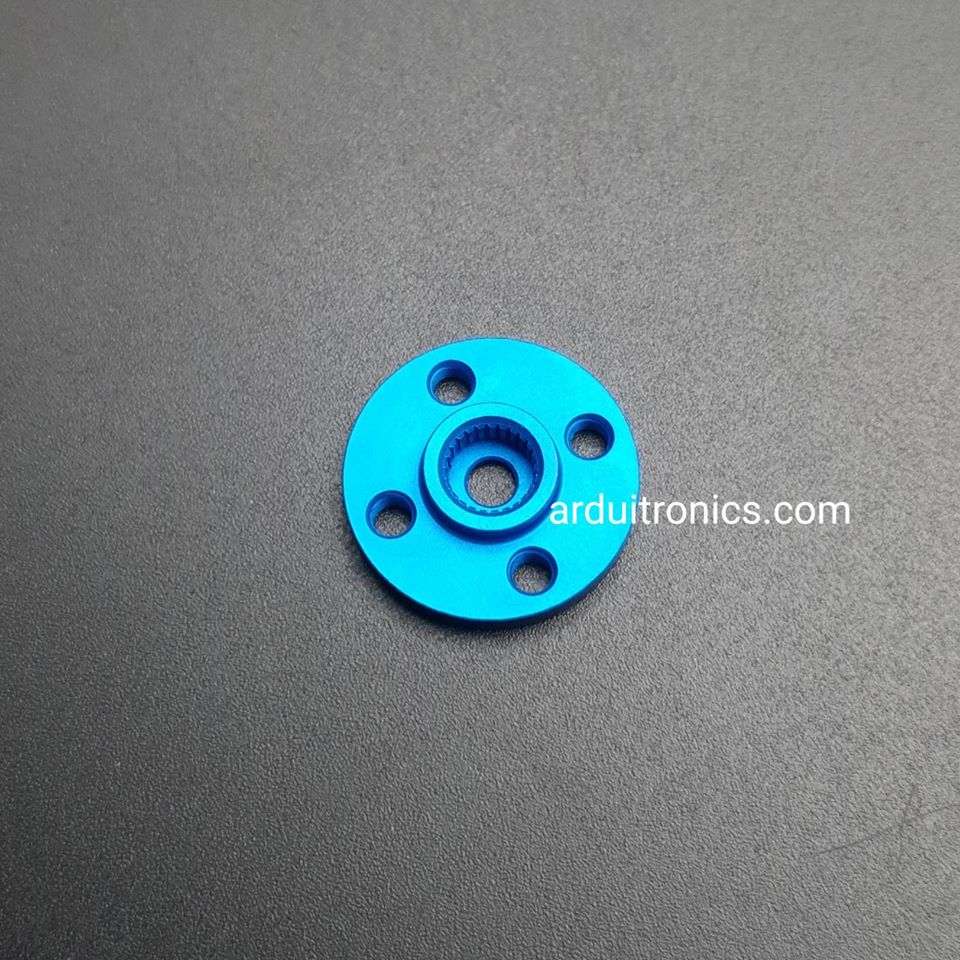 25T (สีน้ำเงิน) Aluminum Round Servo Mount + Screws (MG995, MG996R, S3003, TR213)