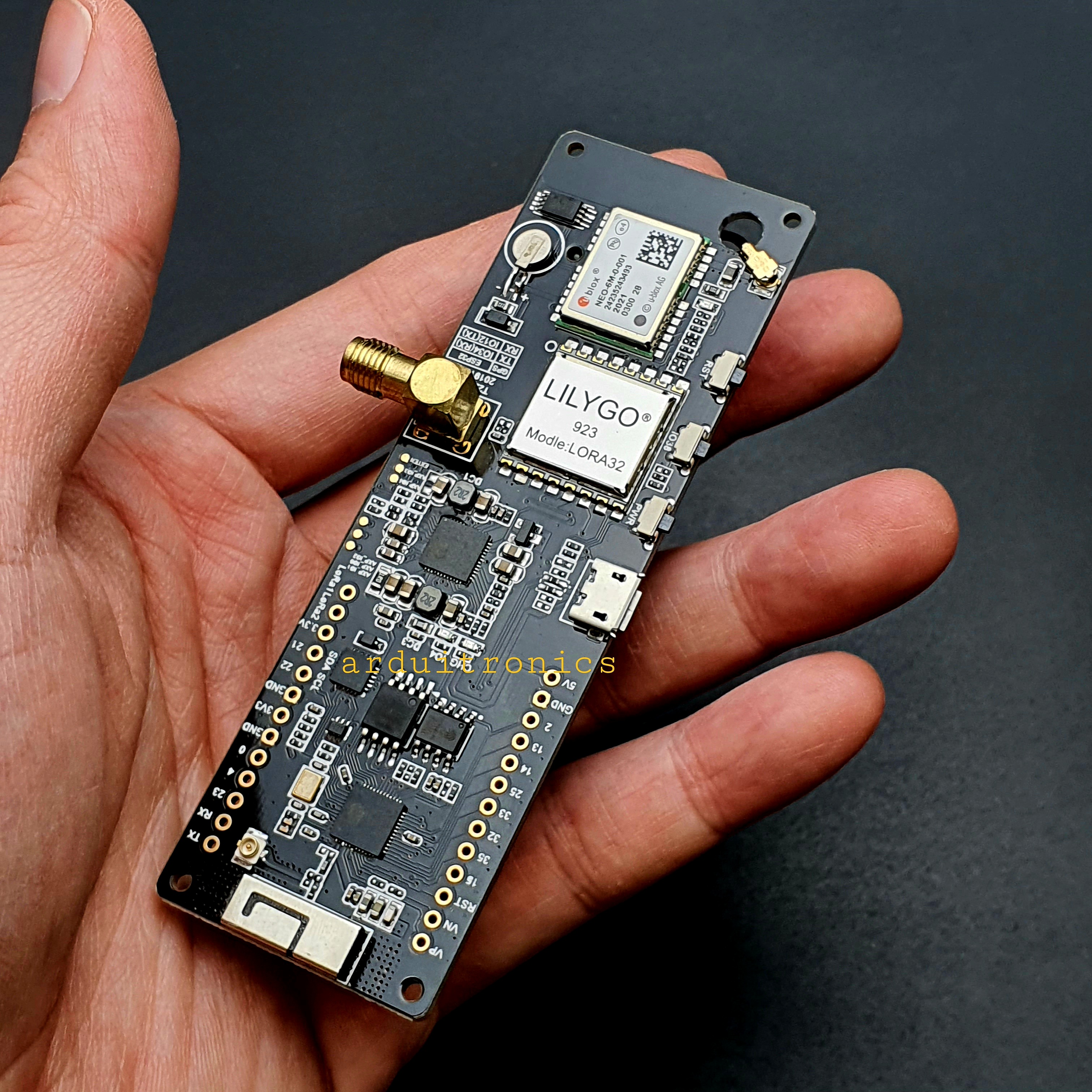 LILYGO TTGO T-Beam V1.1 ESP32 Lora32 (923MHz) GPS (NEO-6M SMA) Bluetooth พร้อมรางถ่าน 18650