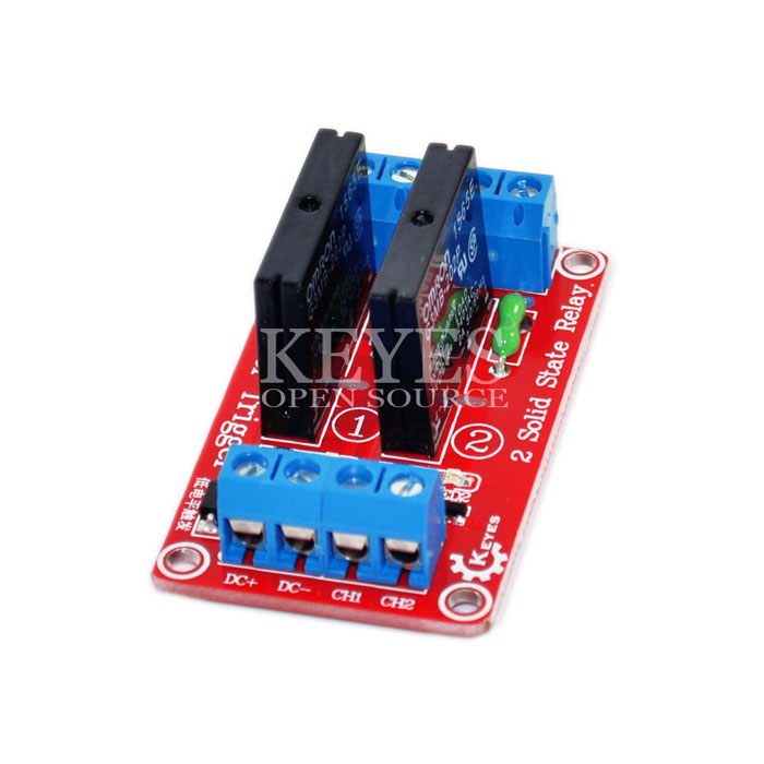 Keyes 2 Channel Solid State Relay Module (SSR) Red PCB - 5V