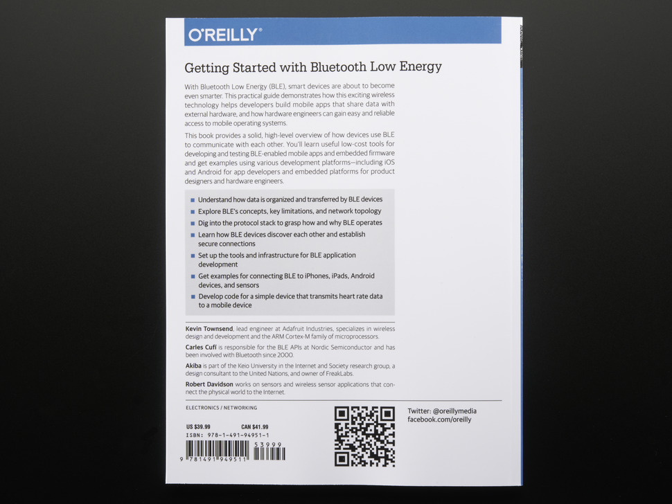 หนังสือ Getting Started with Bluetooth Low Energy by KTOWN (164 หน้า)