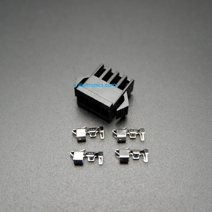 ชุดหัวต่อสายไฟสีดำ 4-Pin (250V 3A max)