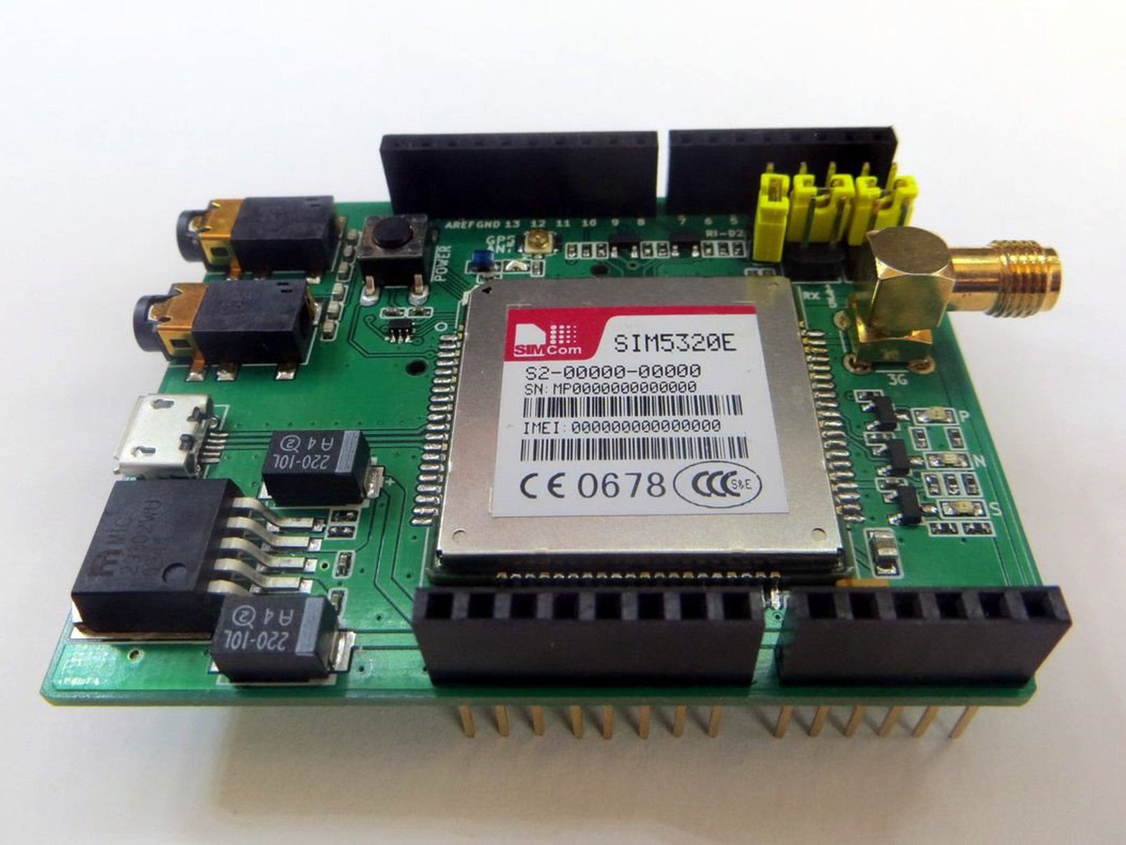 3G + GPS Arduino Shield (SIM5320E) + Free 3G Antenna