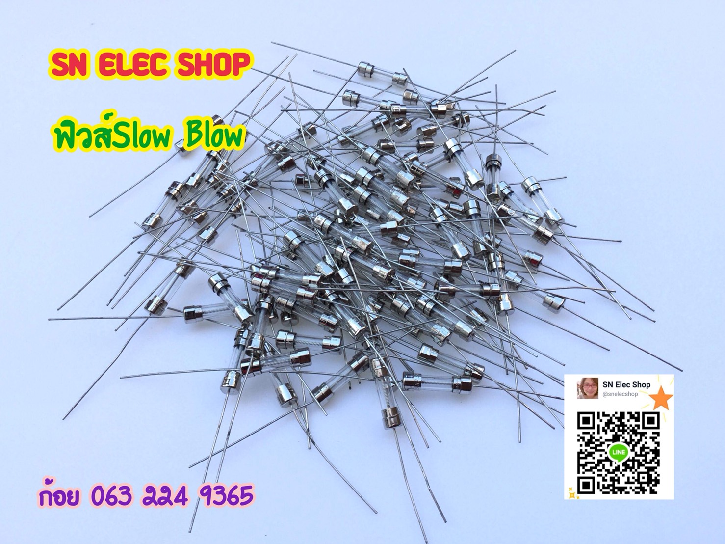 fuse slow blow 3A 250V แพ็ค 10 ตัว