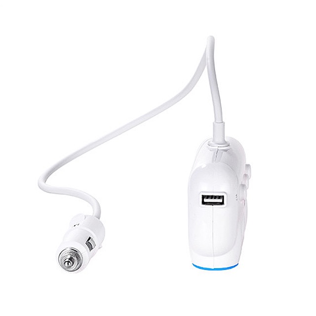 ตัวเพิ่มช่องที่จุดบุหรี่ 3 ช่อง + 2 USB Hoco C1 ราคา 169 บาท ปกติ 450 บาท