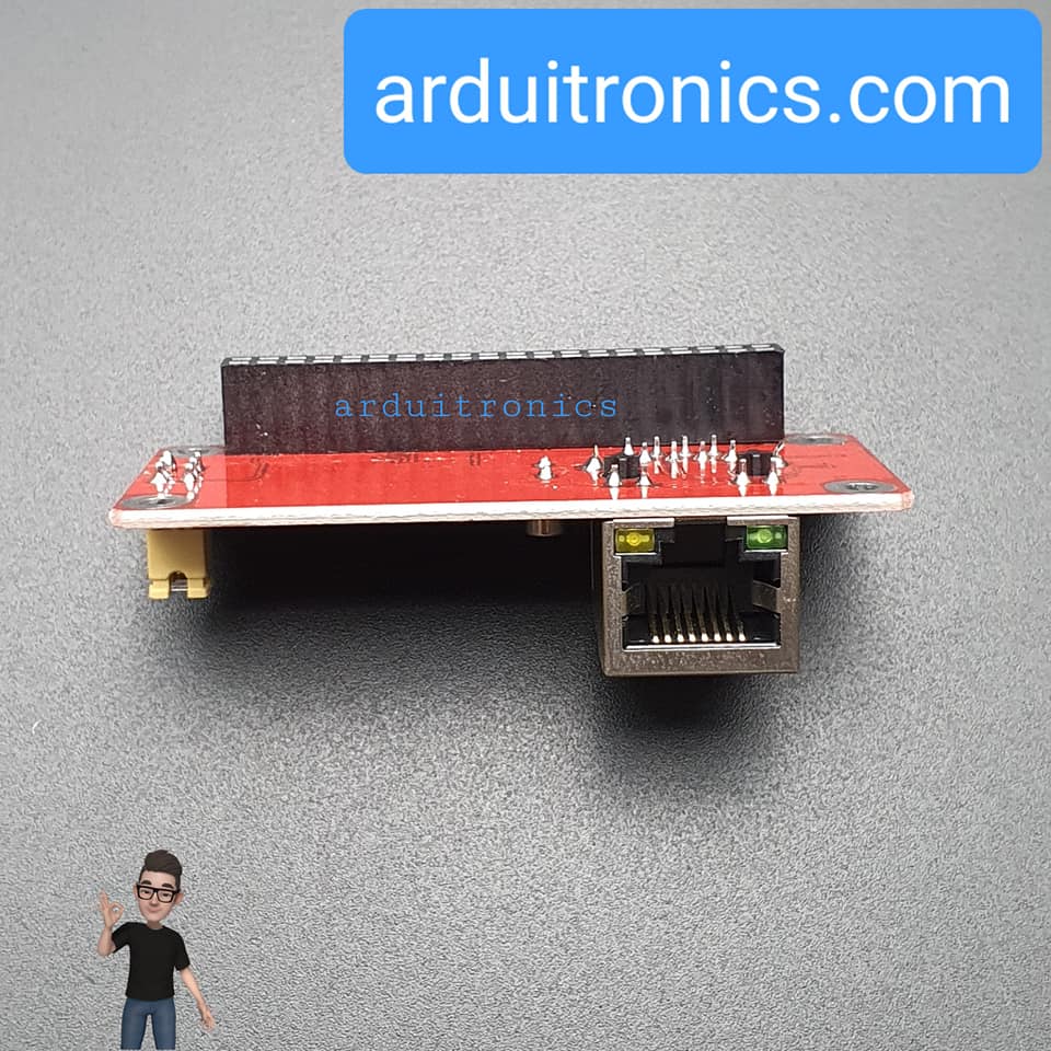 ENC28J60 Ethernet Network Module Overlay Hat V1.02 for Raspberry Pi / Zero