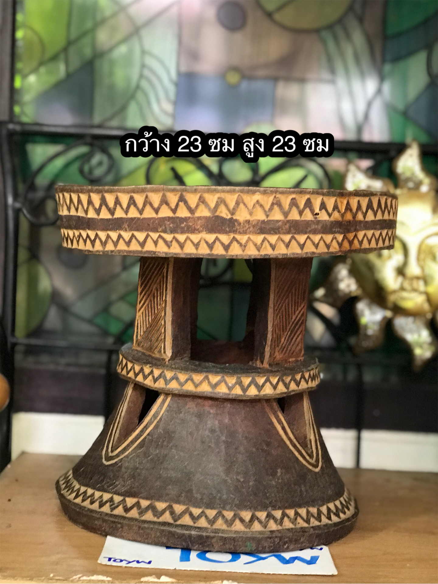 ขาตั้งกระถาง ขาตั้งไม้จริง ฐานไม้แกะลายสำหรับตั้งกระถาง แจกัน หรือของแต่งบ้าน แต่งร้าน ตามสไตล์ของคุณ