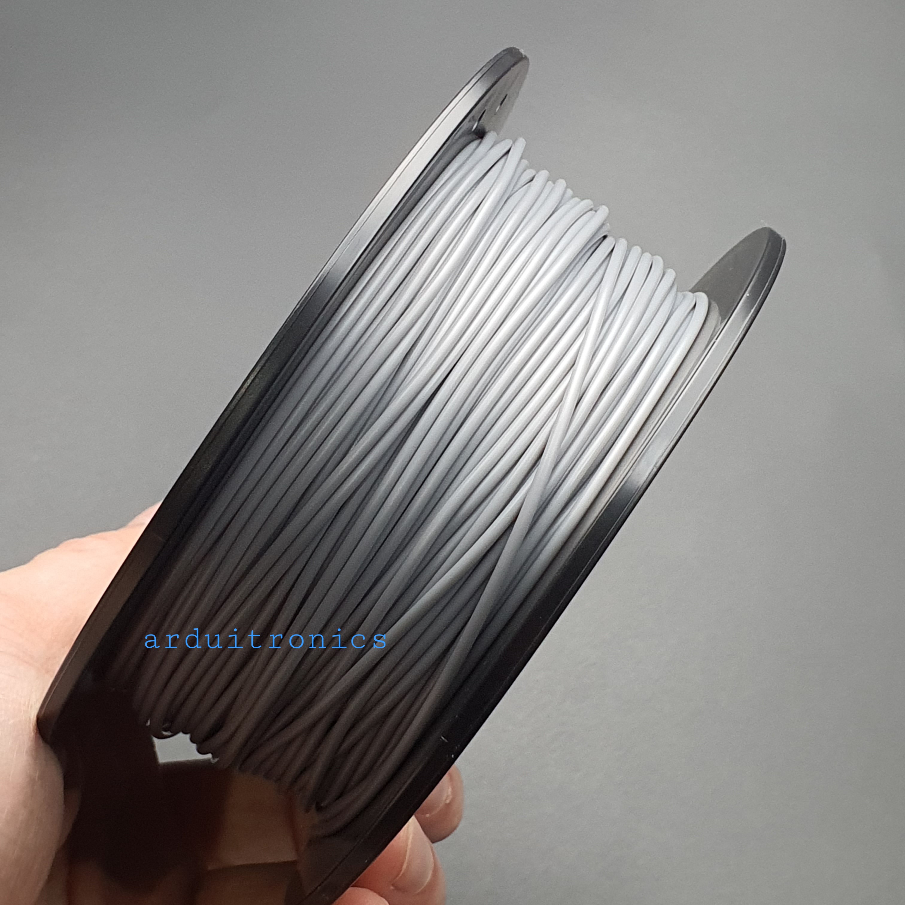 เส้นพลาสติก 3D Printer Filament PLA 1.75mm 0.20kg สีเทา