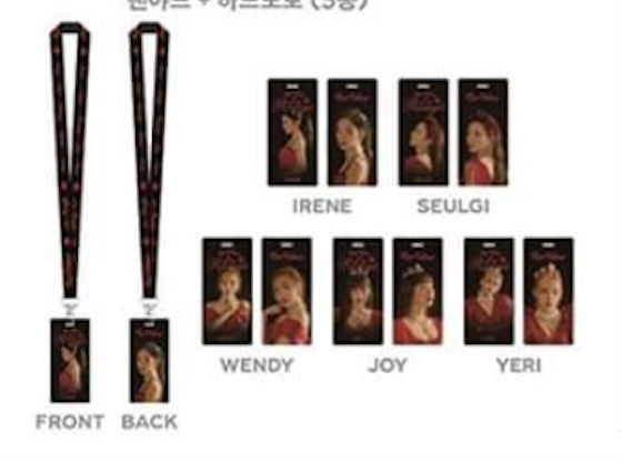 Red Velvet - ของหน้างานคอน Red Velvet 3rd Concert La Rouge Official MD -Lanyard + hard photo ระบุชื่อ
