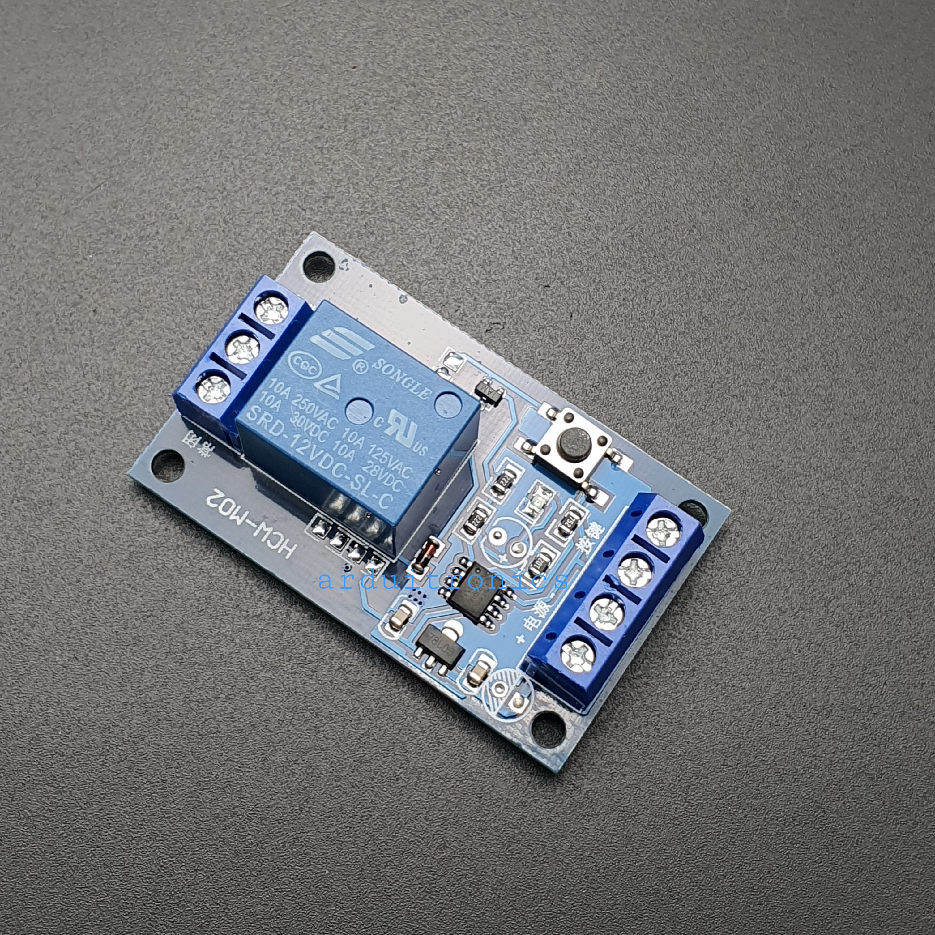 1 Channel Relay Module 12V 10A with on-off Switch ( HCW-M02 ) รีเลย์โมดูล 12V 10A พร้อมสวิทช์เปิด/ปิด