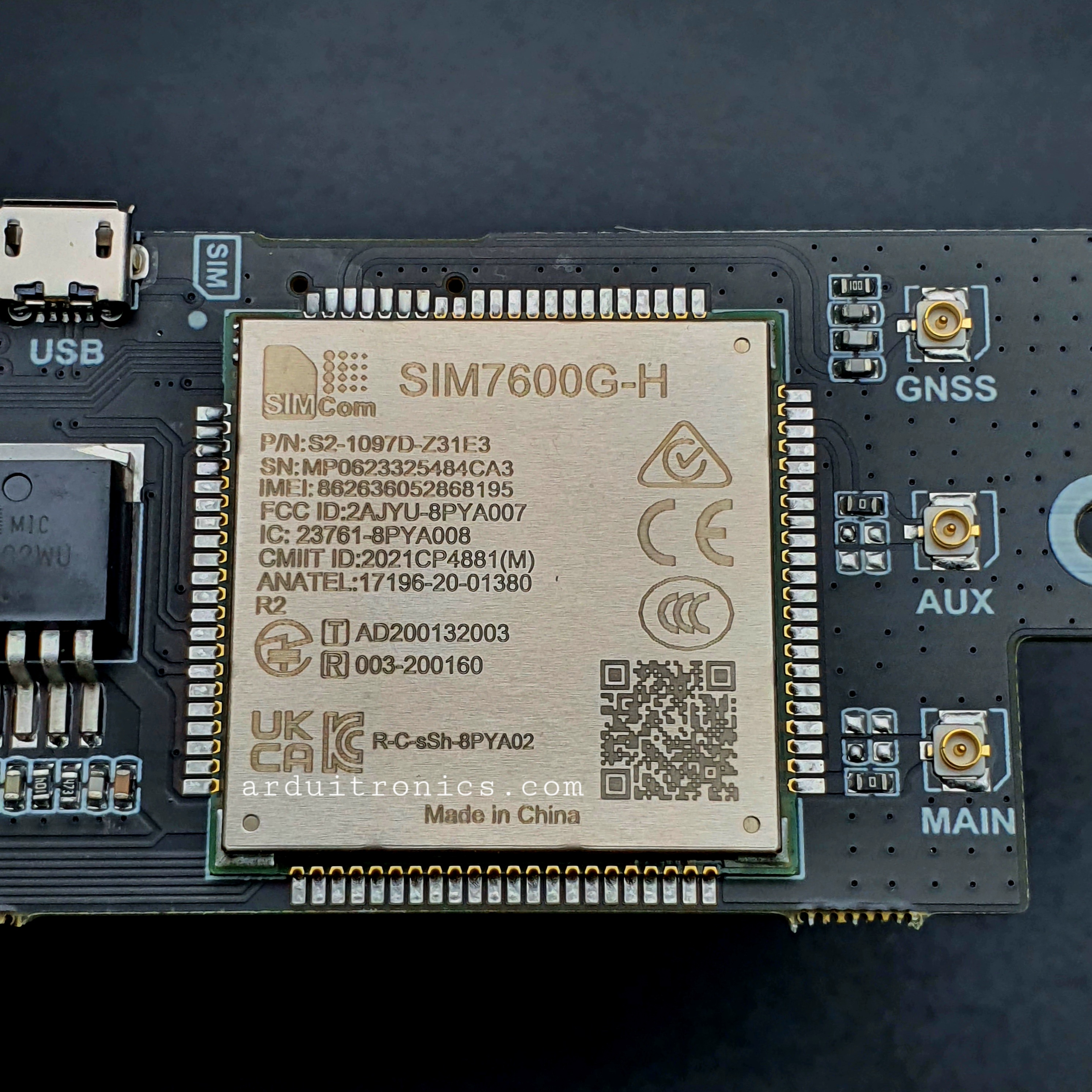 SIM7600G-H 4G / 3G / 2G / GNSS Module for Jetson Nano, LTE CAT4, Global Applicable (แท้จาก Waveshare)