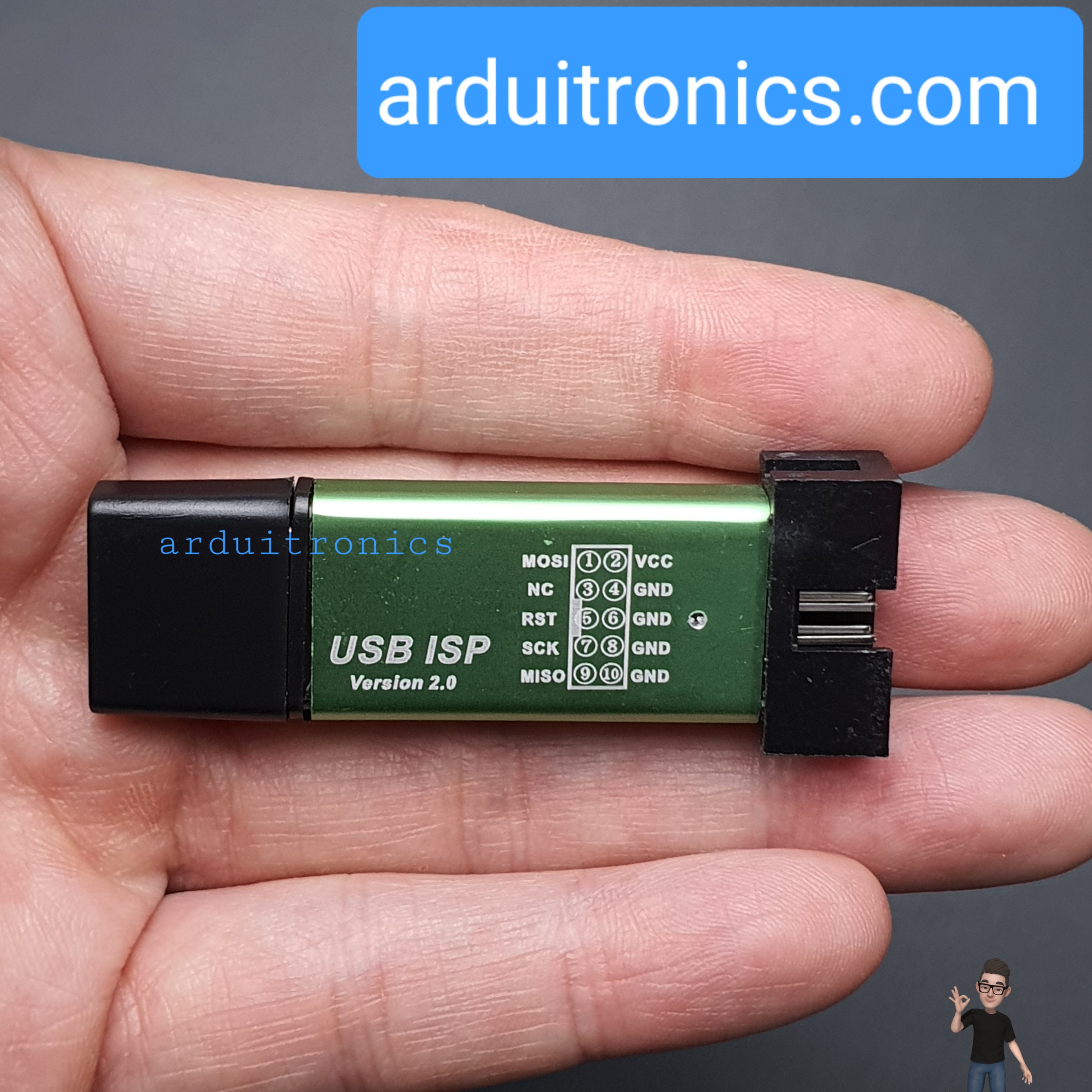 USB ISP USBASP โปรแกรมเมอร์สําหรับ 51 AVR Download (สีสุ่ม)