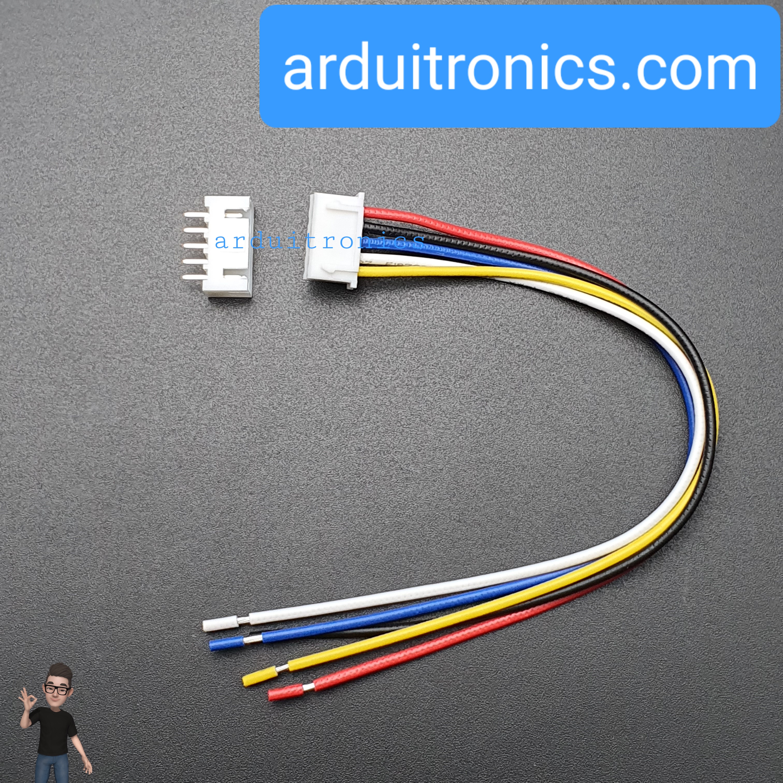 สาย XH2.54 Male Head 5P with Wire + Straight Pin Terminal