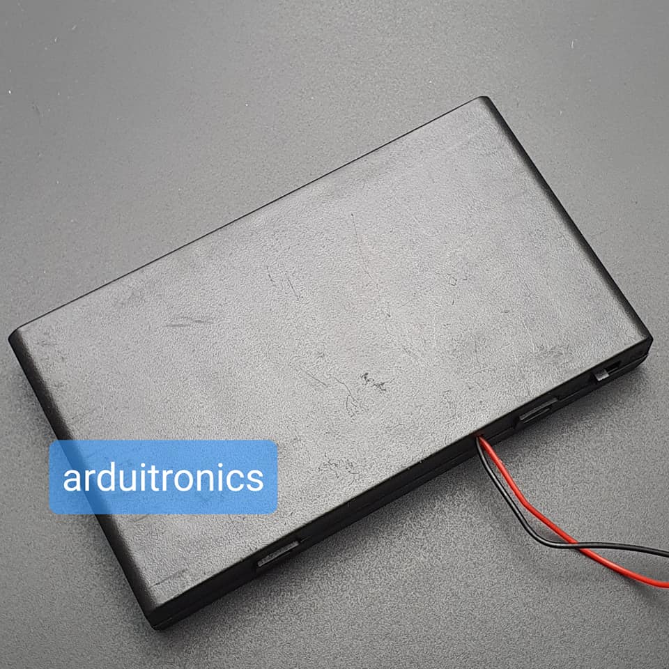 Battery Box รางถ่าน 8 ก้อน AA 12V (ก้อนละ 1.5V) แบบมีฝาปิด และมีสวิทช์เปิดปิด