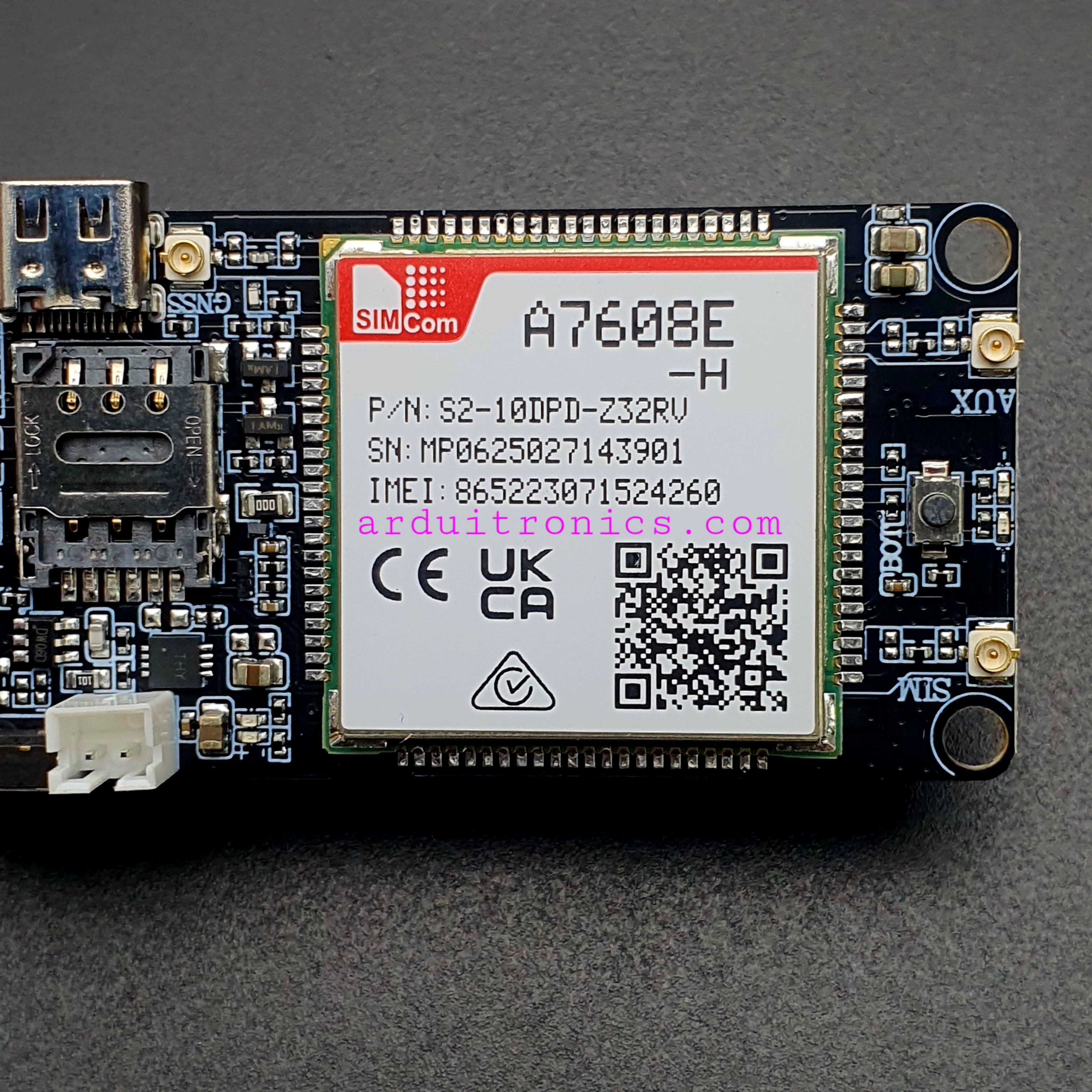 LILYGO T-A7608E-H (WiFi, BT, 3G/4G) with GPS พร้อมรางถ่าน 18650