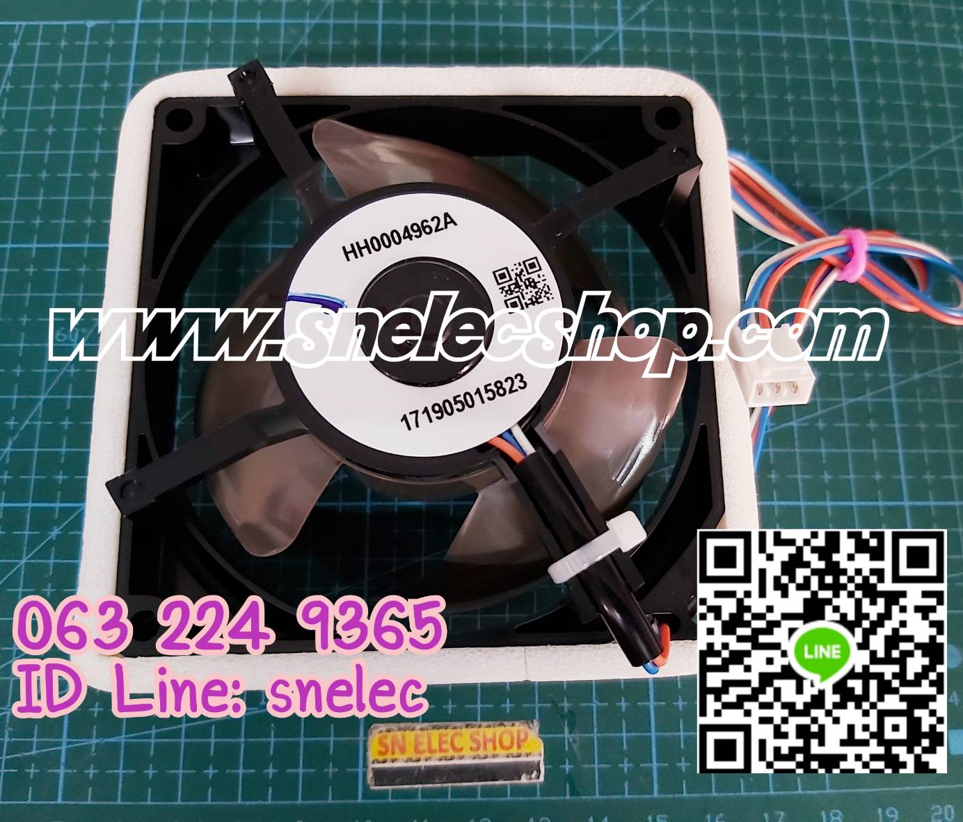 มอเตอร์พัดลมตู้เย็นฮิตาชิ HH0004962A พาร์ท PTR-H200PA*021 อะไหล่ใหม่ อะไหล่แท้ ใช้ได้กับ รุ่น R-H200PA , R-H230PA , R-H210EX , R-H200PA-1 , R-H230PD , R-H200PD , R-H230PD-1 , R-H200PD-1