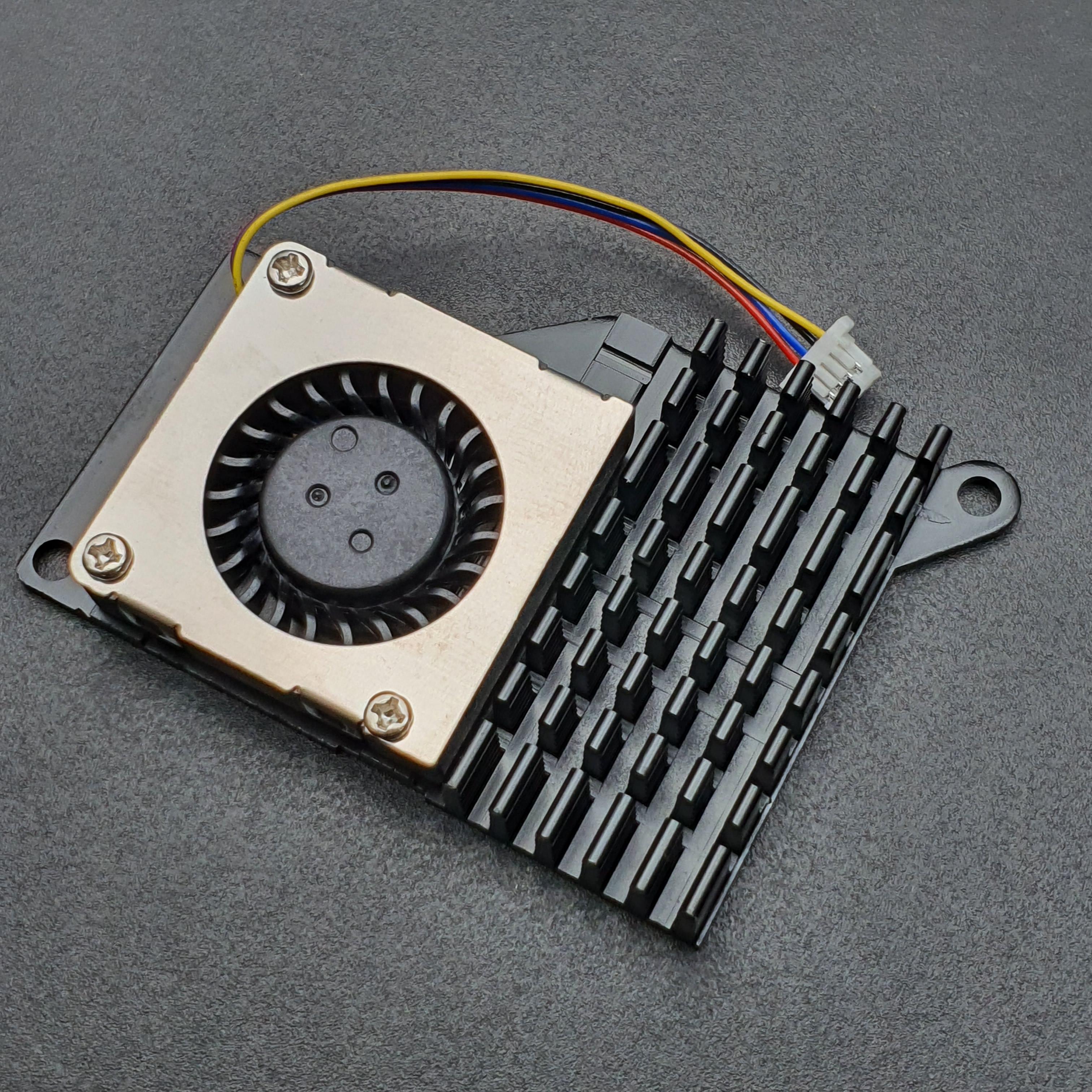 Raspberry Pi 5 Active Cooling Fan With Aluminum Radiator Heat Sink - สีดำและพัดลมสีดำ
